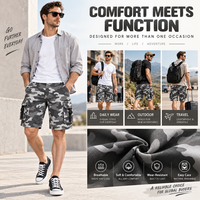 Shorts cargo camouflage personnalisés OEM pour hommes, multi-poches, tactiques, décontractés, pour le travail, streetwear, bas de tenue d'été pour l'extérieur