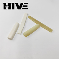 HHIVE Chevalet de guitare folk à 6 cordes en os de bœuf de haute qualité, pièces de rechange pour instruments à cordes