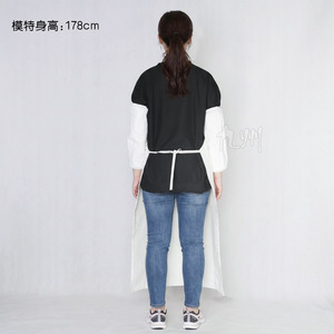 White Pu Leather <b>Apron</b> 65x100cm Waterproof Oil Resistant For <b>Kitchen</b> Restaurant Food Factory Use - Product Image 3