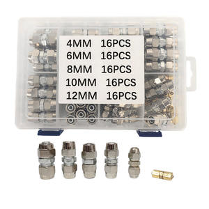 Meilleur <span class=keywords><strong>prix</strong></span>, raccords pneumatiques professionnels robustes, plaqués nickel, connecteurs rapides pour tuyau <span class=keywords><strong>d</strong></span>'air PU de 4/6/8/10/12 mm - Product Image 6