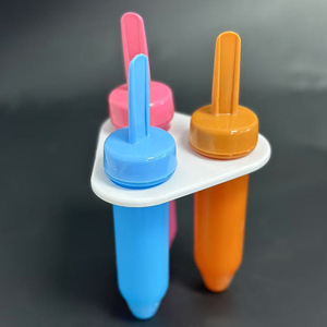 Plastic Popsicle Mold 3 Compartment <b>Ice</b> <b>Cream</b> <b>Maker</b> With Sticks For Freezer Safe Use - Product Image 3