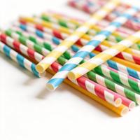 Pailles en papier jetables personnalisables avec emballage individuel