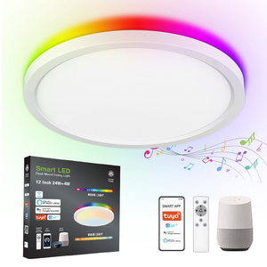 Alexa Google Home Wifi <strong>Control</strong> Flush Mount Home Decorative RGB Smart <strong>LED</strong> Ceiling Panel <strong>Light</strong> - Product Image 6