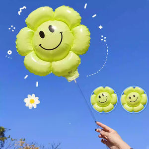 Nouveauté 2026, Meilleure vente : Ballon <span class=keywords><strong>en</strong></span> aluminium simple <span class=keywords><strong>en</strong></span> forme de marguerite, <span class=keywords><strong>tour</strong></span> de tournesols, pétales colorés à visage souriant, 16 pouces, pour fête d'anniversaire d'enfants - Product Image 4