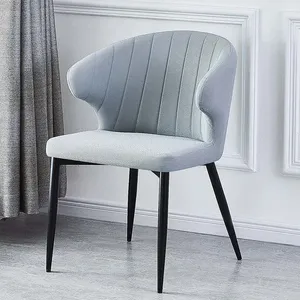 Sillas de Comedor de Terciopelo con Patas Doradas, Respaldo Alto, Color Gris y Negro - Product Image 1
