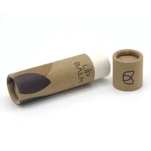 Fornitore di tubi di carta rossetto biodegradabile balsamo per labbra Kraft push up imballaggio di tubi di carta