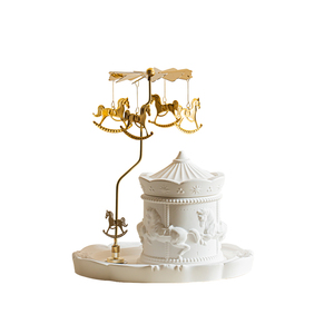 <span class=keywords><strong>Bougie</strong></span> d'aromathérapie rotative en forme de carrousel, parfum longue durée, pour chambre à coucher, maison, luxe, cadeau d'<span class=keywords><strong>anniversaire</strong></span> haut de gamme, souvenir créatif - Product Image 2