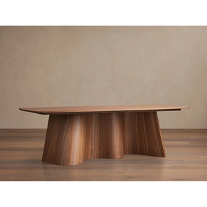 Meubles de salle à manger de luxe, <span class=keywords><strong>table</strong></span> à manger rectangulaire en bois massif avec base lourde - Product Image 4