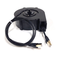 Connecteur Électrique Rotatif à Anneau Coulissant Ethernet 12 Voies 20A, Matériau PVC/Cuivre, Extrémités C20/C19 pour Câble Rétractable Cat6/Cat7