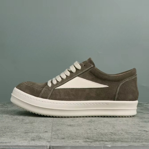 Nouvelles baskets en cuir de créateur confortables à tige basse pour hommes et femmes, à lacets, plates, à semelle épaisse, décontractées, sportives, personnalisables - Product Image 3
