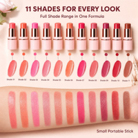 Stick de maquillage illuminateur et blush sans logo, longue tenue, nude naturel, portable, prêt à expédier, fourniture d'usine, article promotionnel personnalisé