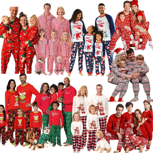 XL-5XL Setelan Piyama Keluarga Natal Ukuran Besar Musim Dingin Lengan Panjang Stoking Natal Piyama Keluarga Natal - Product Image 2