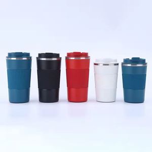 Tasses à café isothermes en acier inoxydable avec manchons en silicone anti-fuite de 380 ml et 510 ml, avec couvercle, vente en gros - Product Image 6