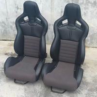 Rennsitze mit Doppelschiene Schwarzes PU-Leder Wildlederfrei für VW Golf R MK7 2014-2019