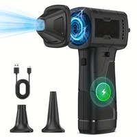 Souffleur d'air électrique portable 100 000 tr/min avec moteur sans balais, souffleur turbo 90 W sans fil, ventilateur portatif pour le nettoyage de PC et le detailing automobile