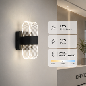 Applique murale LED acrylique moderne 10W CCT sélectionnable, décorative pour intérieur, chambre, salon, couloir - Product Image 3