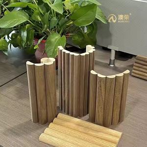 Double perle Tambour Panneaux de bois flexibles pour murs Surfaces incurvées <span class=keywords><strong>Goujon</strong></span> de bois fendu Tiges de bois demi-rondes non finies - Product Image 5