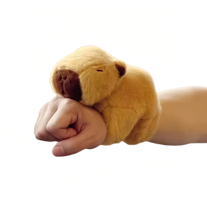 Soft Kapibara <strong>Clap</strong> Ring Plush <strong>Toy</strong> - Cute Bracelet Stress Relief Gift for Kids Adults - Product Image 1