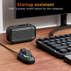 <span class=keywords><strong>Cable</strong></span> de Extensión USB RGB LED de 2 Metros con Interruptor Mecánico Mini de Escritorio, Botón de Reinicio, Tecla de Encendido Externa para PC - Product Image 5