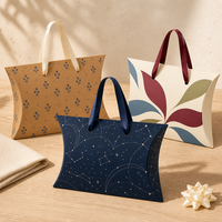 Boîte à oreiller personnalisée imprimée pour extensions de cheveux, perruques, boîte en papier avec logo pour cadeaux cosmétiques, vêtements, foulards, emballage