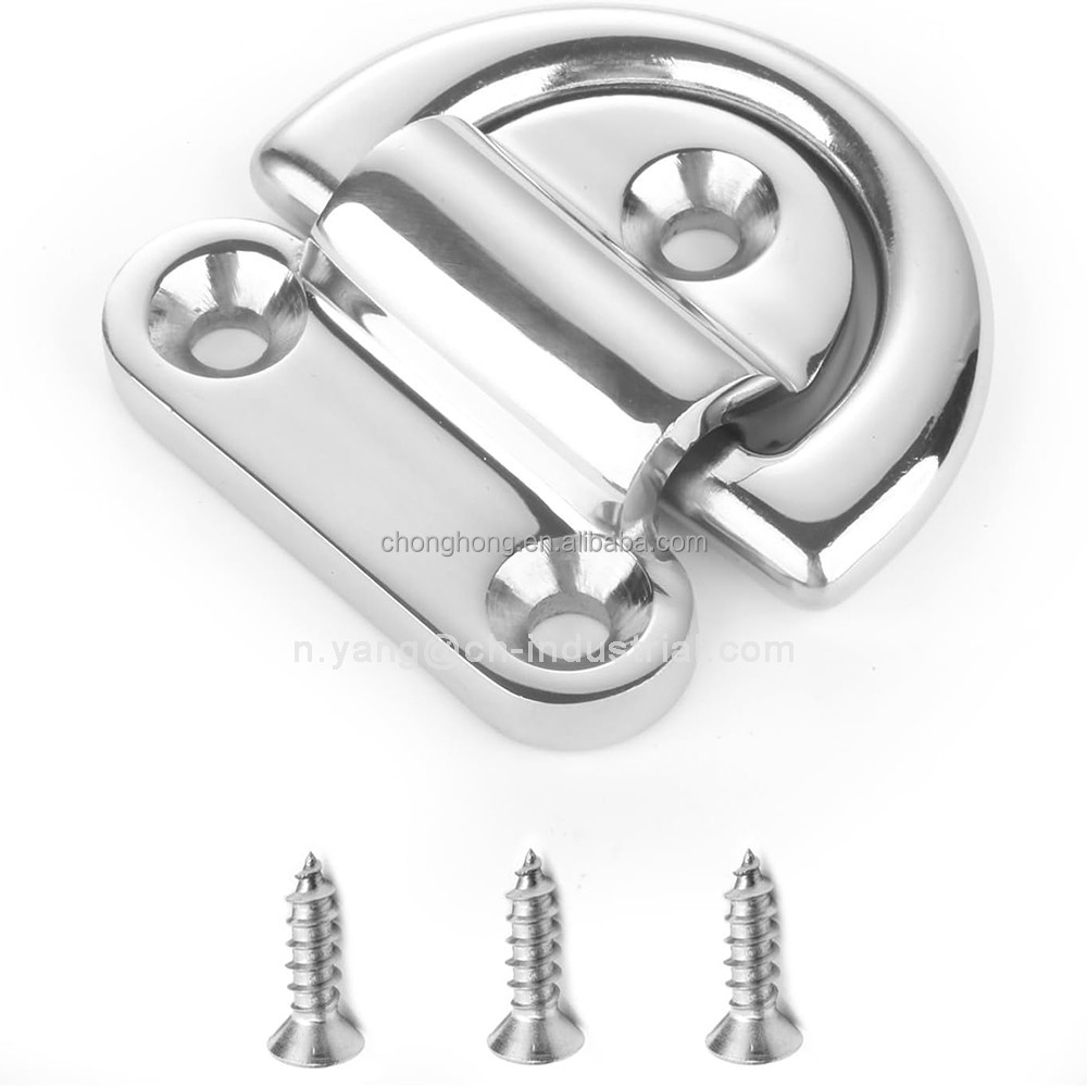 Set 4 Occhielli D Pieghevoli In Acciaio Inox Lucidato Per Barche E Yacht – Antiruggine, Per Pontile E Rimorchi