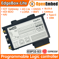 OpenEmbed Edgebox ESP, Controlador Programable PAC PLC para Automatización Industrial, 4G LTE Celular, LORA, RS485, RS232, Ethernet, C/C++
