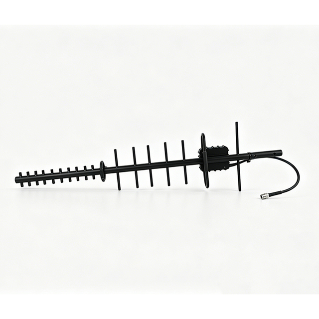High Gain Long Range Outdoor Yagi Antenna Matte Black Waterproof Directional Antenna for Wireless Base Station Signal Booster