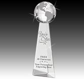 Trophée personnalisé en verre cristal de style européen créatif, avec logo OEM et technique de finition, pour récompenses de jeux, cadeaux de bienvenue et entreprises d'assurance