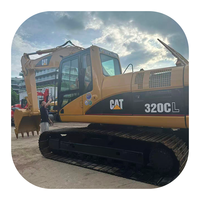 Excavatrice sur chenilles d'occasion Caterpillar 320CL d'origine japonaise, modèles CAT 320B 320C 320D 322DL 325BL 330BL 326BL 329D 20T pour travaux