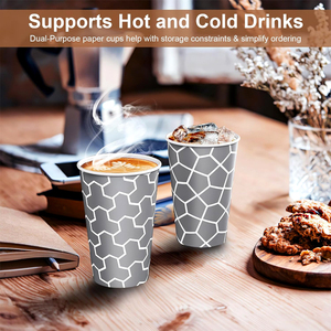 4oz/8oz/10oz/12oz Disposable Double Wall Food Grade Paper Coffee Cup Lid <b>PLA</b> Sleeve Waterproof for Hot Drinks Tea Wine Tequila - Product Image 5