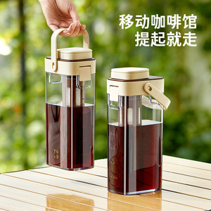 2026 Wholesale <b>Portable</b> Cold Brew <b>Coffee</b> <b>Maker</b> Airtight Iced Tea Pitcher With Handle And Removable Filter 1000ML Tritan Water Bo - Product Image 4