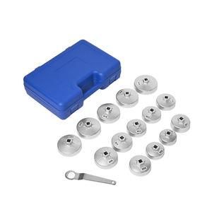 15 पीसी कप प्रकार तेल फिल्टर रिंच हटाने सॉकेट एडाप्टर किट मरम्मत उपकरण - Product Image 1