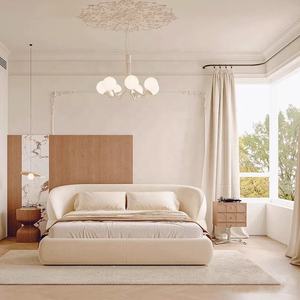 Cama Modular Zayshine de Lujo Moderna Francesa en Color Crema, para Recámara Principal, <span class=keywords><strong>1</strong></span>.8 Metros, Tamaño Grande, para Hotel o Villa, Cama Doble Suave - Product Image 3