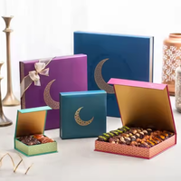 Boîtes cadeaux en carton rigide pliables personnalisées OEM ODM de luxe avec aimants, pour chocolats, couvercle magnétique, laminage brillant UV