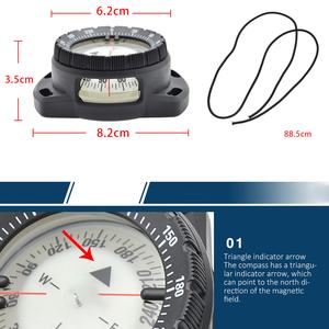 Bungee-Brújula de cuerda subacuática de 50m, navegador profesional resistente al agua, brújula luminosa para natación y buceo - Product Image 3