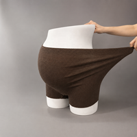 Culotte post-partum jetable marron taille haute, sans couture, extensible, en tissu non tissé, super élastique, personnalisable OEM/ODM