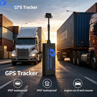 Motor Eléctrico para Pesca de Arrastre con GPS, Rastreador GPS de 4 Cables para Vehículos con Corte de Energía del Motor, Alarma de Manipulación y Vibración para Seguridad del Automóvil