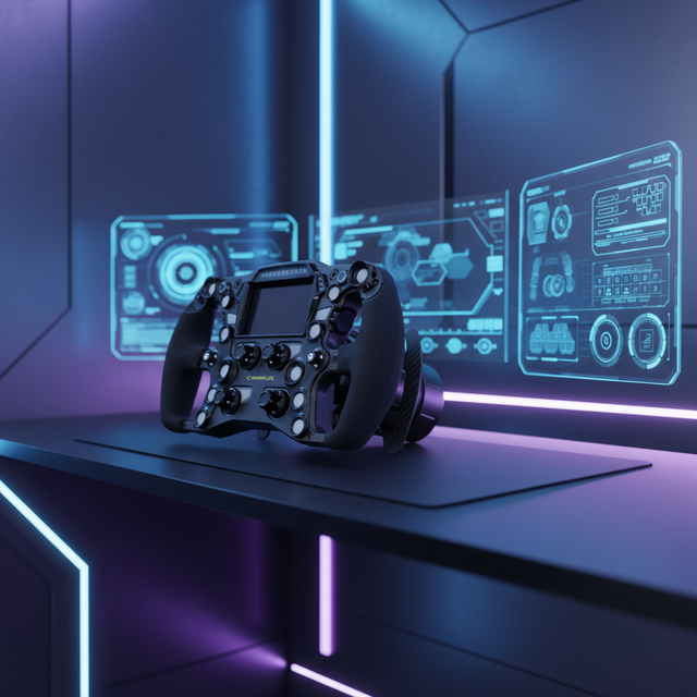 Formula Sim Racing Steering Wheel Touch Screen Game Wheel Steering F1 Force Feedback Vibration Motor Direct PC Mobile