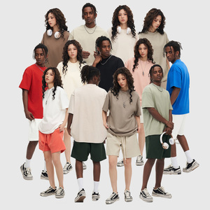 StreetLux, ropa de calle personalizada, serigrafía, camiseta con bloques de Color cuadrado para hombre, camiseta de gran tamaño con paneles de lavado ácido, corte desigual y costura - Product Image 2