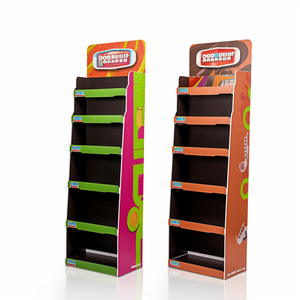 Biểu tượng tùy chỉnh bán lẻ khuyến mãi 4 tầng màu trắng đơn vị sàn Stackable Kệ gia vị hiển thị các tông đứng - Product Image 6