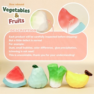 Jouets mignons en PU à rebond lent, modèles de simulation de légumes et fruits, pour décoration de fête, accessoires de jardin fantaisie - Product Image 5
