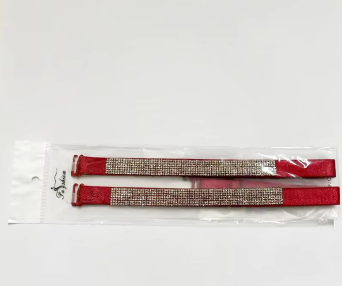 Bandoulière étoilée avec strass-bordeaux