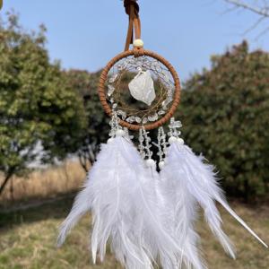 Atrapasueños de Cristal Natural al por Mayor, Atrapasueños Mini de Cuarzo Transparente, Obsidiana y Labradorita <span class=keywords><strong>para</strong></span> Protección y Decoración del Hogar - Product Image 2