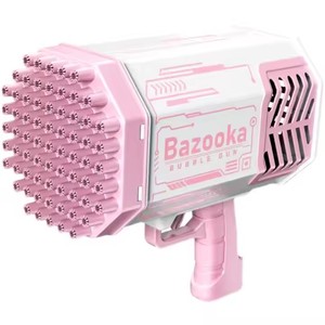Soplador de burbujas de cohete recargable eléctrico al por mayor para niños, máquina automática de burbujas de jabón de 69 agujeros, juguete de burbujas de bazooka - Product Image 1
