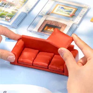 Robotime Rolife, Almacén en EE. UU., Kit <span class=keywords><strong>de</strong></span> Modelo para Armar, DWS05B, Country Blue Lounge, Rompecabezas 3D <span class=keywords><strong>de</strong></span> Plástico, <span class=keywords><strong>Casa</strong></span> Miniatura para Armar - Product Image 5