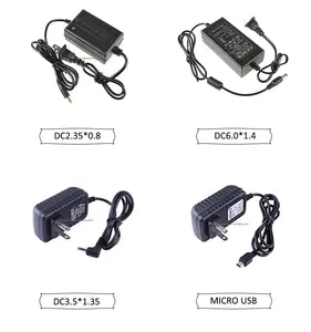 5.5*2.5Mm ट्रांसफार्मर 12V 1.5A स्विचन एसी डीसी 5V 3A 2A 1A 100 240V बिजली एडाप्टर के लिए पट्टी का नेतृत्व किया