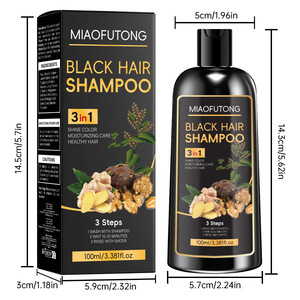 Champú Tinte para el Cabello de Secado Rápido de Alta Calidad Más Vendido Que Cubre el Cabello Gris y Blanco Champú Tinte para el Cabello Orgánico para Cabello Negro - Product Image 6