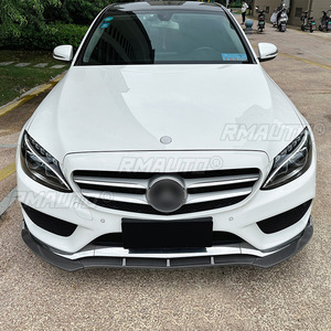 For Mercedes Benz C-Class W205 C180 C200 C260 AMG 2015-2018 Body Kit Front Bumper <b>Splitter</b> <b>Lip</b> Apron Guard Car Accessories - Product Image 3