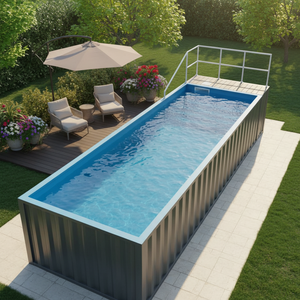 Nouveau 2026 Conteneur maritime industriel en acier de 20/30/40 pieds avec fenêtre en verre, système de filtration SPA, prix compétitif, Landmae Homes - Product Image 1