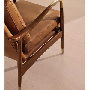 <span class=keywords><strong>Fauteuil</strong></span> en <span class=keywords><strong>Cuir</strong></span> Traditionnel en Bois Massif Vente en Gros, Canapé de Salon Rembourré sur Mesure - Product Image 5